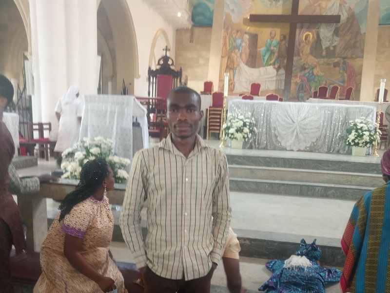 Me at Holy Cross Cathedral, Lagos Island for 2018 Crism Mass.